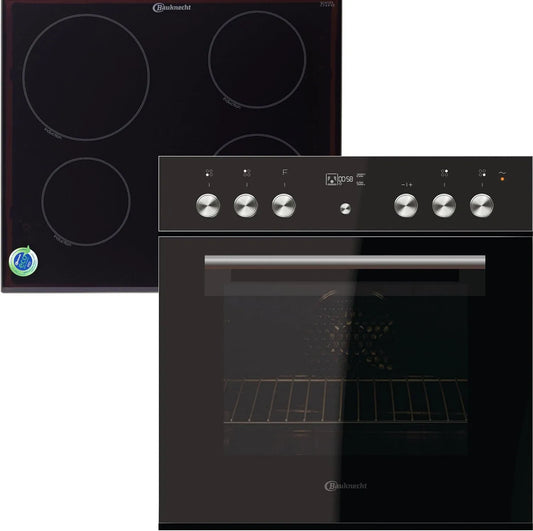 Bauknecht 3-fach Kochfeld, Einbau, Schwarz, Kochfeld: Induktion, 3-fach Backauszug, Maxi Cooking für große Braten, CleverCook mit