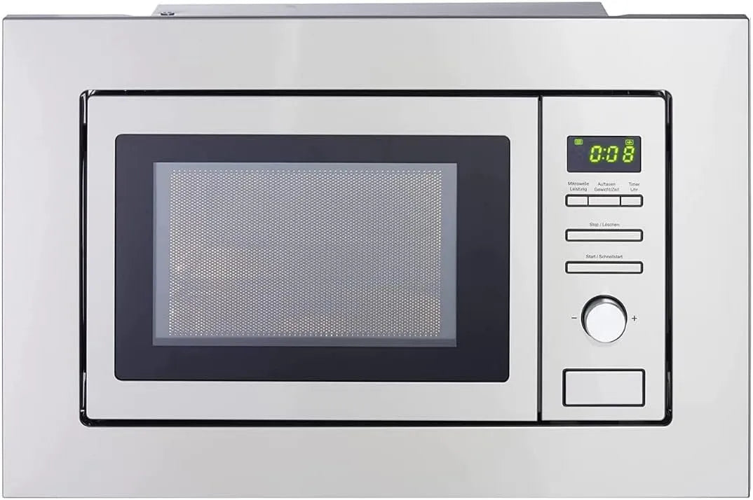Mikrowelle, 24, 5cm, 20 L, 800 W, PKM MW820-EBM, Einbau, Auftaufunktion, Silber