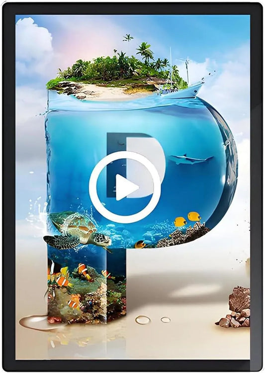 Produkt Hohe Helligkeit, Digital-Signage-Display, Schlankes, Rahmenloses Digital-Display Zur Wandmontage, 55', Intelligente Bildteilung