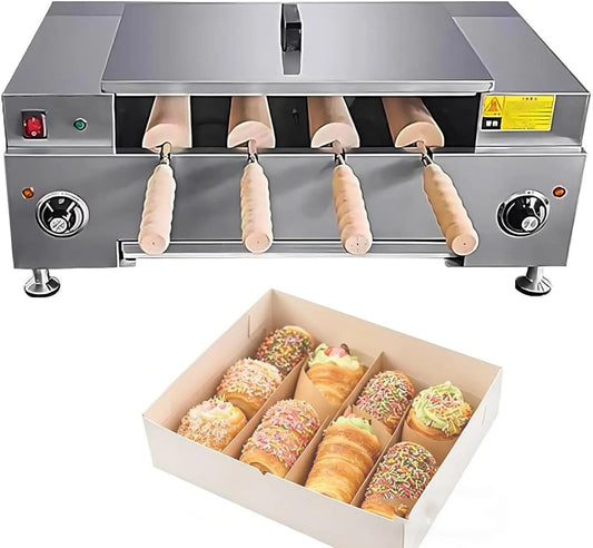Backofen, 3000 W, Gewerbliche, Edelstahl, Schornsteinkuchen-Rollmaschine 3000W, Küchengerät für Snackbars und Dessertgeschäfte