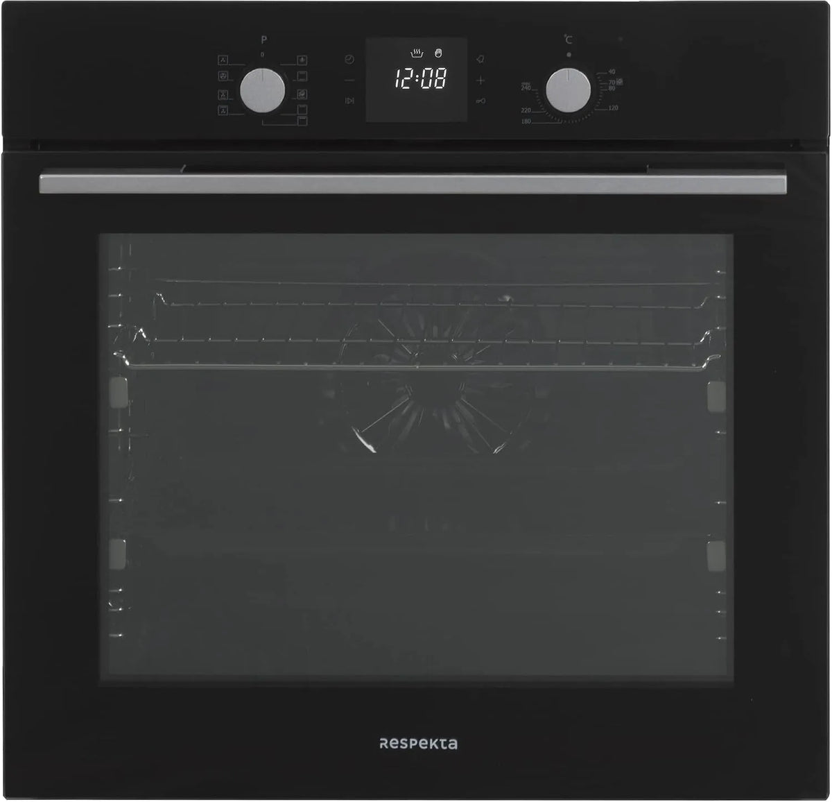 Respekta AB700-33 Backofen, 80 L, Energieklasse A, Einbau, Touch-Bedienung, Timer, autark, Dampf, 8 Beheizungsarten, Dreifachverglaste Tür