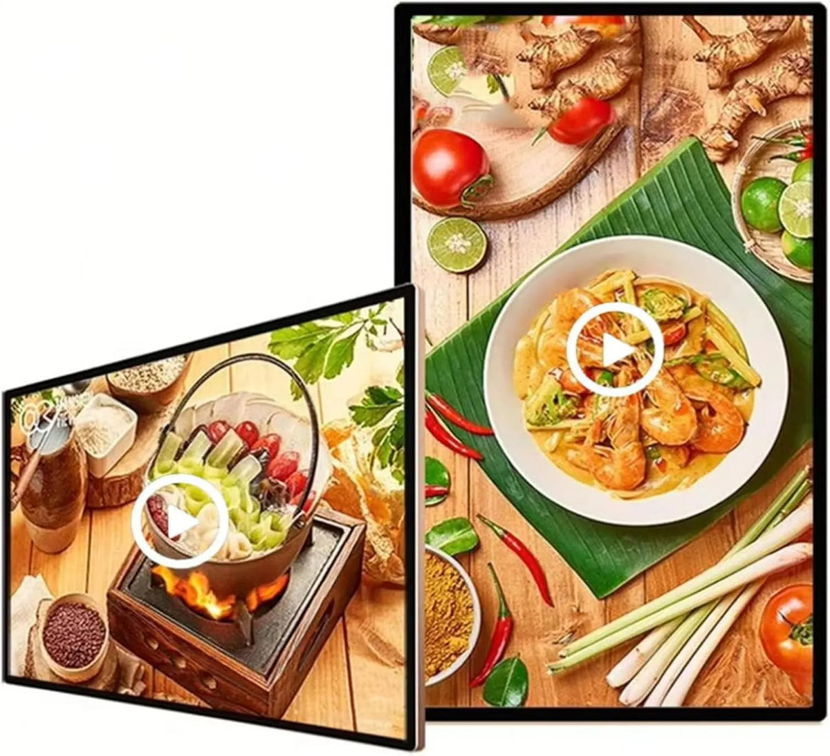 Digital Signage Display, 43 Zoll, LCD-Werbedisplay, gewerblich, Restaurant, digitaler Werbeanzeige, Wandmontierter Werbespieler