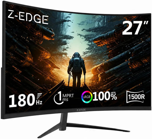 Monitor, 27 Zoll, 1 ms, 180 Hz, Gaming-Ausstattung, Full HD, VA-Panel, PC-Bildschirm