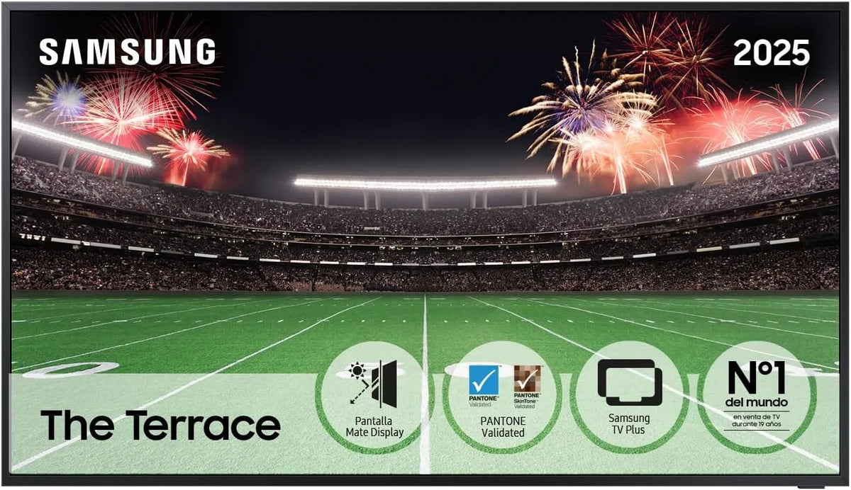 Samsung LST7D Smart TV, 55 Zoll, 120 Hz, Fernseher, 4K UHD, QLED, 2025, Samsung TV The Terrace LST7D, Länderversion Französisch, Spanisch