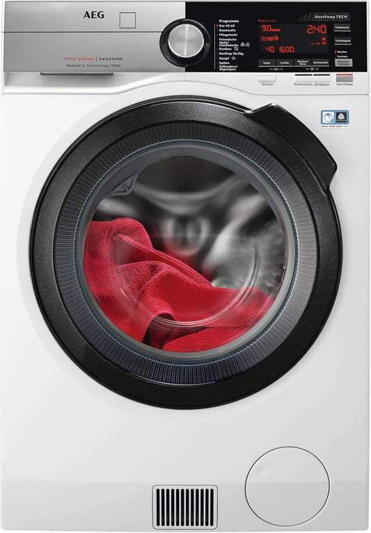 AEG L9WEF80690 kg, 6 Waschtrockner, 9 kg, Waschmaschine, Trockner, 1600 U/min, Wärmepumpe, SensiDry